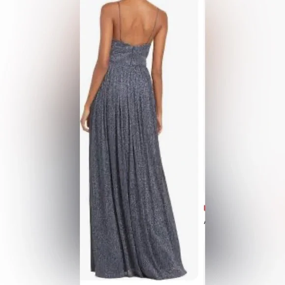NWT Aidan Mattox Metallic Maxi Gown
